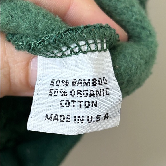 BRYN WALKER Green Sweatshirt Dress Bamboo Organic Cotton Size Large - Picture 12 of 15